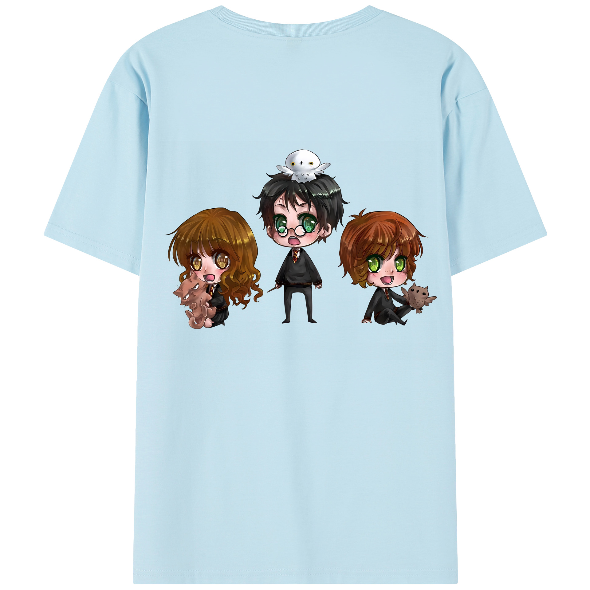 （画像用） Harry Potter ハリー・ポッターシリーズ 綿100％半袖Tシャツ（背面プリント）